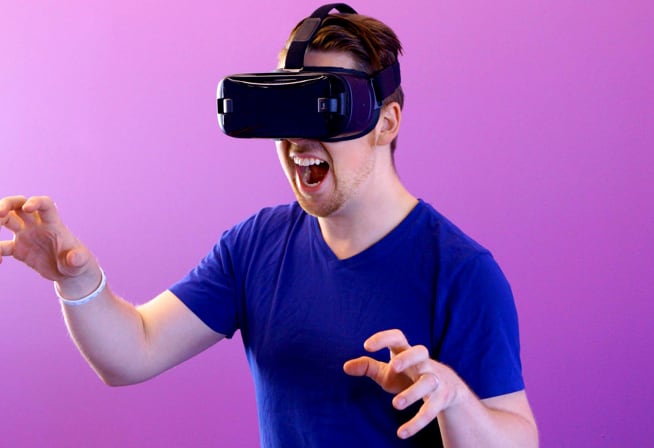 A man in VR